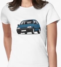 Daihatsu Charade GTti illustration, blue Women's Fitted T-Shirt