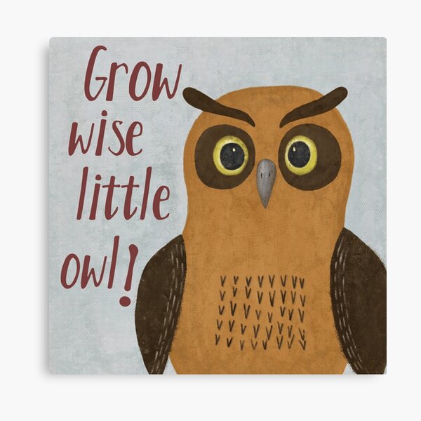 Grow wise little owl Canvas Print