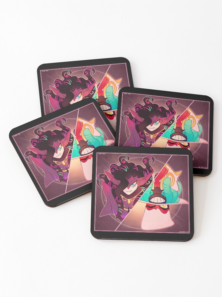 Thumbnail 1 of 5, Coasters (Set of 4), Masks Inverted designed and sold by SilverHotDog.