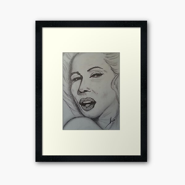Marilyn Monroe art Lámina enmarcada