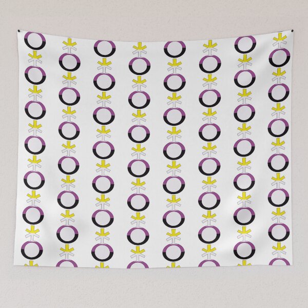 Item preview, Non Binary Symbol - Pride Flag Colours designed and sold by BackgroundPixel.