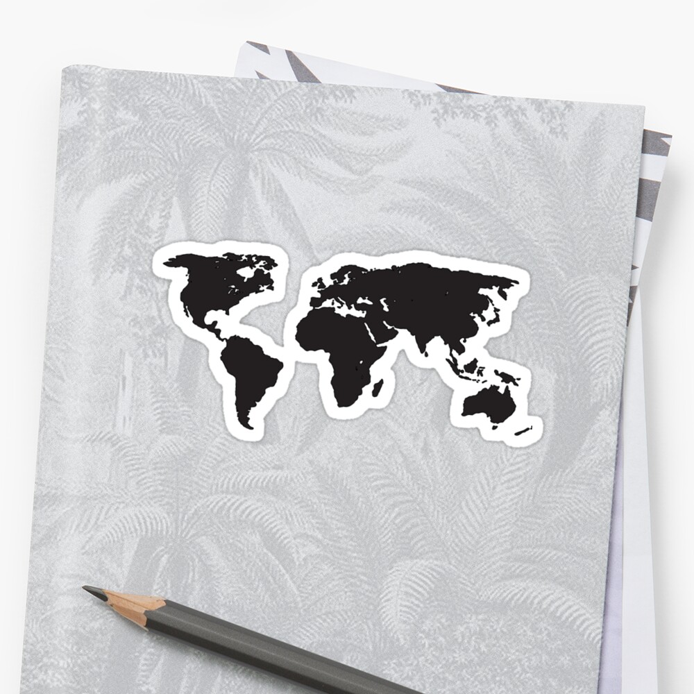 "World Map" Stickers By Benwllace159