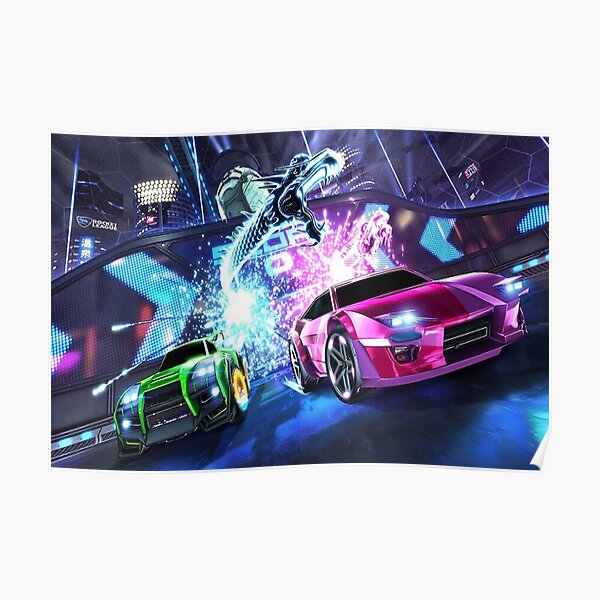 Football de voiture de fusée Poster