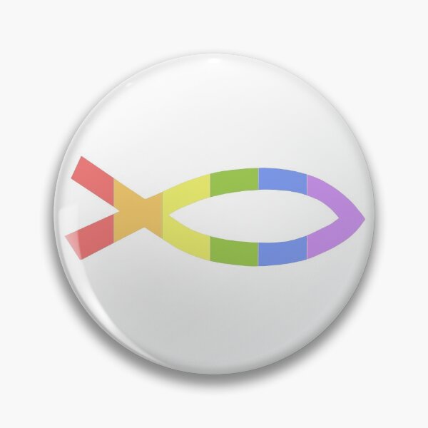 Item preview, Affirming Christian Fish - Prideful Jesus Fish designed and sold by BackgroundPixel.