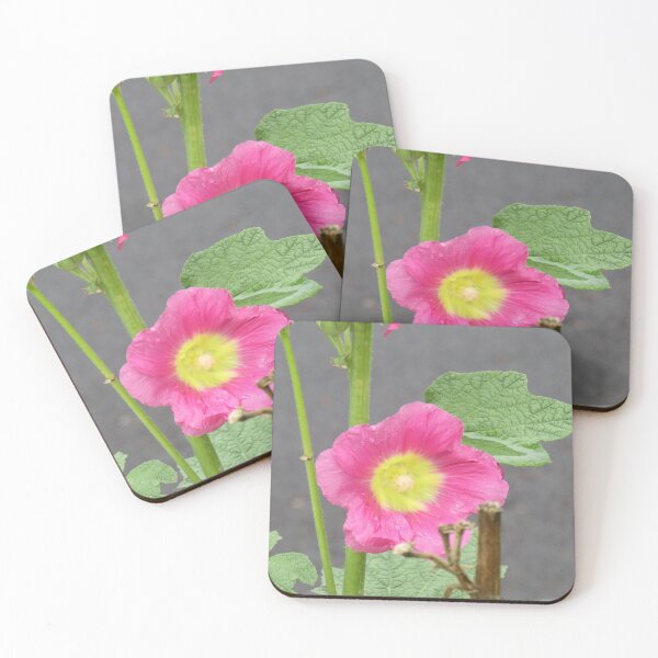 Item preview, Pink and yellow hollyhock designed and sold by greentiger1.
