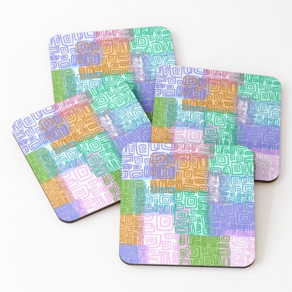 Item preview, Colourful abstract squares designed and sold by willowsbunnies.