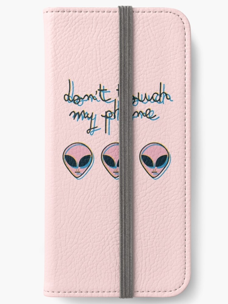 Dont Touch My Phone Alien 3d Vaporwave Indie Iphone Wallet By Hocapontas