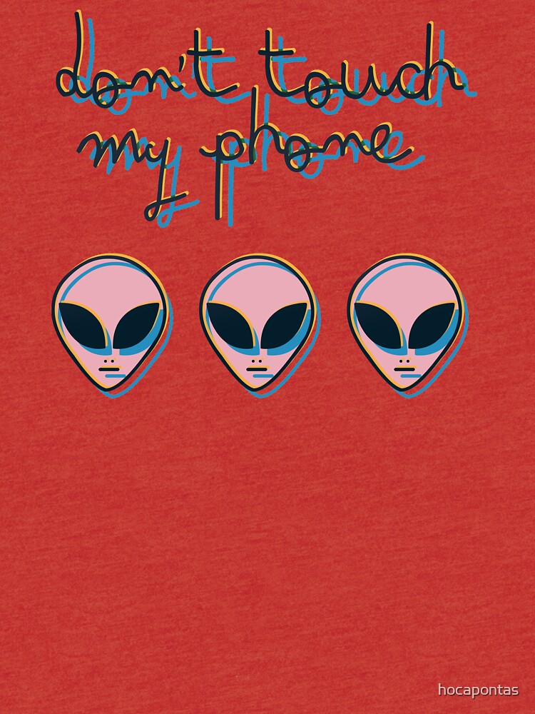 Dont Touch My Phone Alien 3d Vaporwave Indie Tri Blend T Shirt