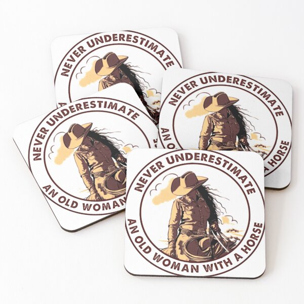 Item preview, Never underestimate an old woman with a horse never,underestimate,an old woman,with a horse,grandmother,retirement, designed and sold by codyemantai.