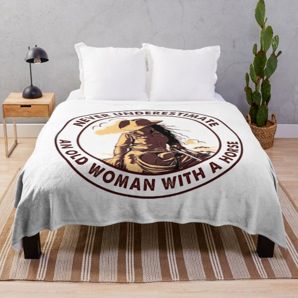 Item preview, Never underestimate an old woman with a horse never,underestimate,an old woman,with a horse,grandmother,retirement, designed and sold by codyemantai.