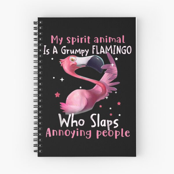 Item preview, My Spirit Animal Is A Grumpy Flamingo designed and sold by joandinkelSH.