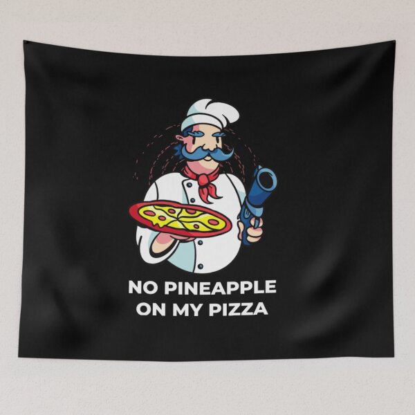 Item preview, No Pineapple On My Pizza - Chef with Gun  designed and sold by AnnaGails.