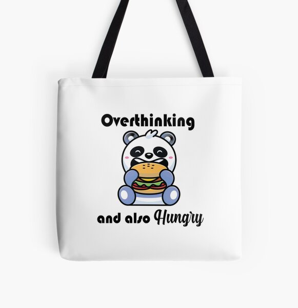 Funny overthinker self-irony quote' Cotton Drawstring Bag