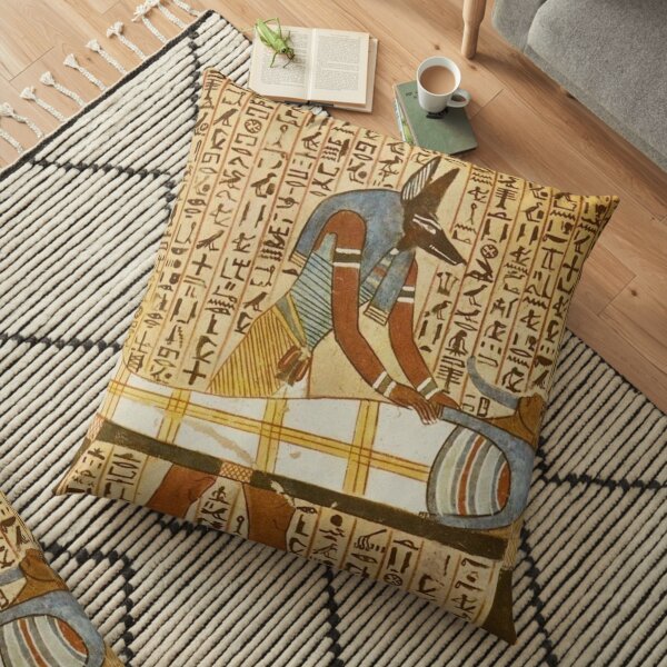 Egyptian Mummifications Ritual Floor Pillow