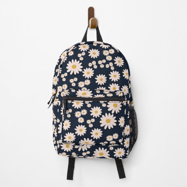 Retro Colorful Flower Double Checker Backpack by thespacehouse