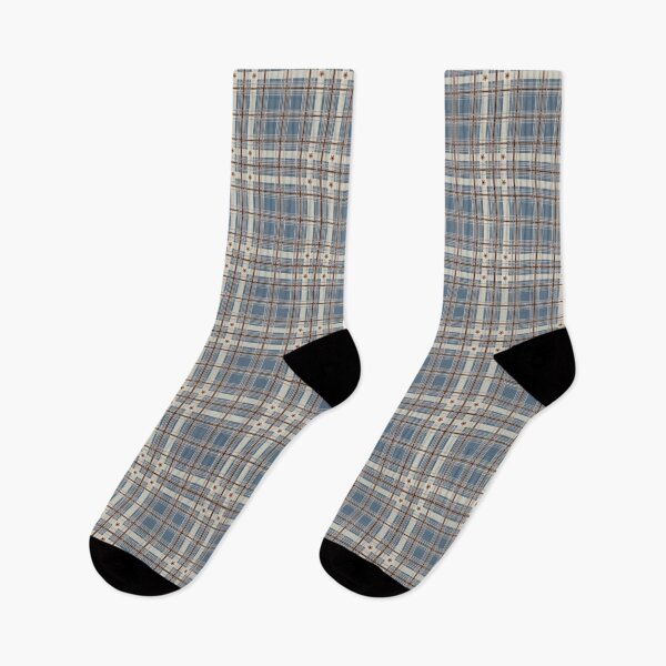 Item preview, Plaid and Flowers - Blue designed and sold by BaraSquiggles.