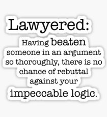 Lawyered definition Sticker