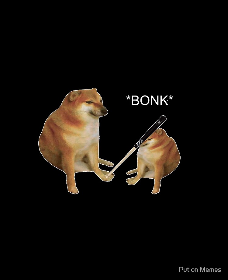 Cheems Memes Cheems Bonk Meme Get Bonk'd Almohada De X In, Multicolor ...