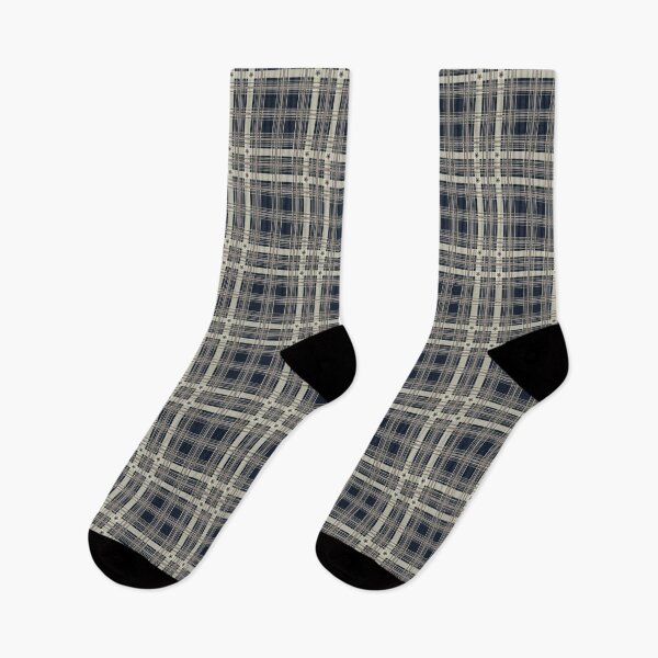 Item preview, Plaid and Flowers - Navy designed and sold by BaraSquiggles.