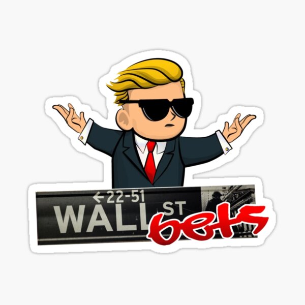 "WallStreetBets logo" Sticker for Sale by koetsu Redbubble