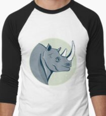 hand drawn rhinoceros Men's Baseball ¾ T-Shirt