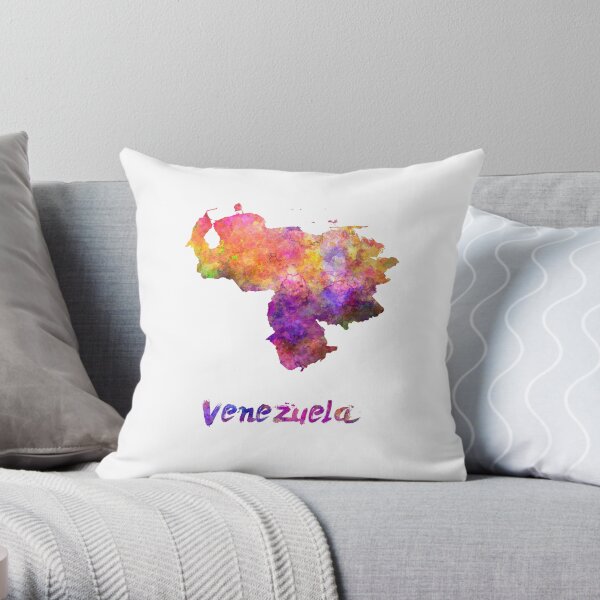 Venezuela en acuarela Cojín