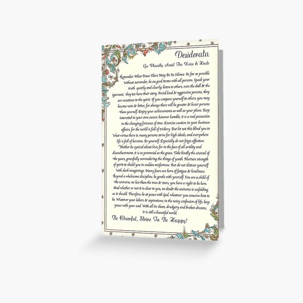 Item preview, desiderata poem, florentine medici designed and sold by Desiderata4u.