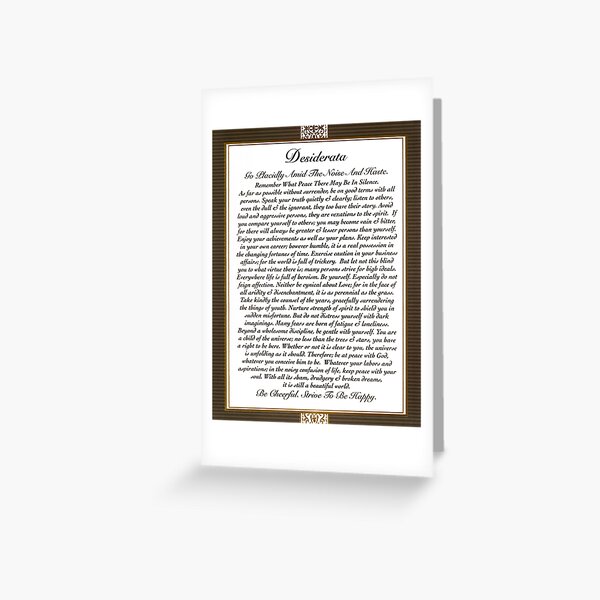 Item preview, desiderata poem by max ehrmann designed and sold by Desiderata4u.