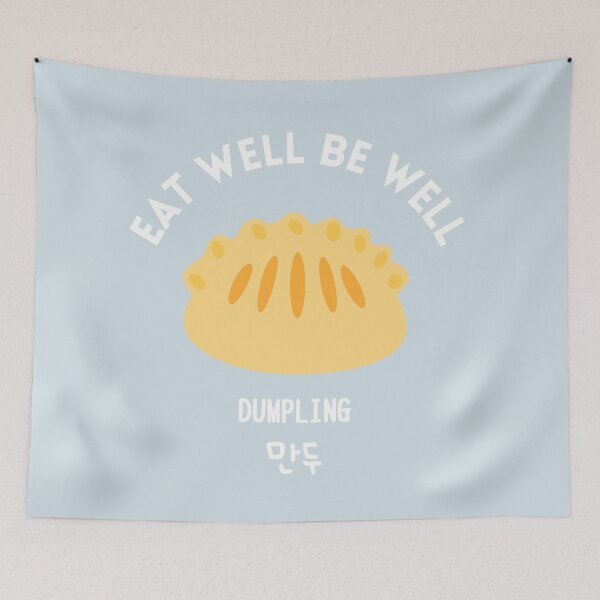 Item preview, Pastel Blue Korean Dumpling Mandu Street Food Snack designed and sold by zion-11.