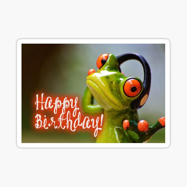 Sticker Princesse Joyeux Anniversaire Grenouille Verte Et Couronne Par Gableend Redbubble