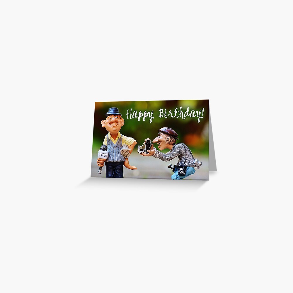 "Happy Birthday - Journalist" Greeting Card by garigots | Redbubble