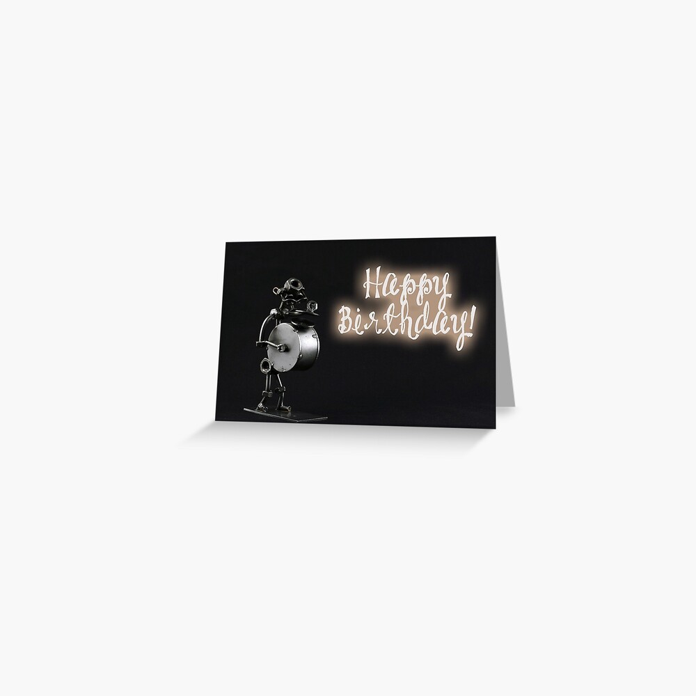 Carte De Vœux Joyeux Anniversaire Batteur Par Garigots Redbubble