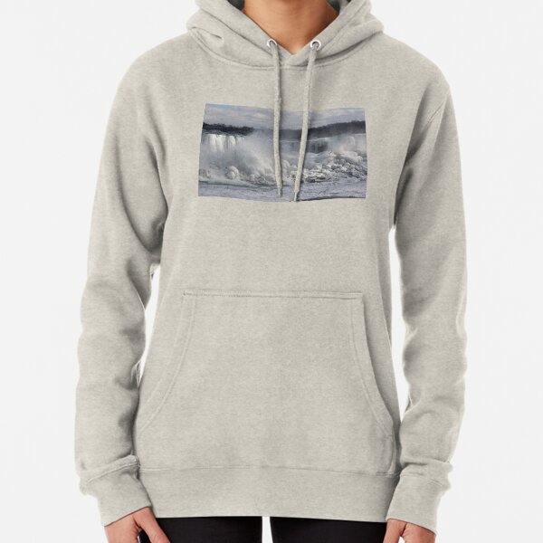 Niagara Falls Spectacular Ice Buildup - American Falls, New York State, USA Pullover Hoodie