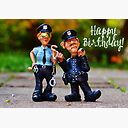 Carte De Vœux Joyeux Anniversaire Policier Policiere Par Garigots Redbubble