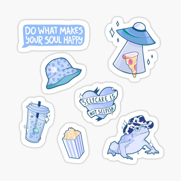 Blue Aesthetic Sticker Pack -   Aesthetic stickers, Tumblr stickers,  Cute stickers