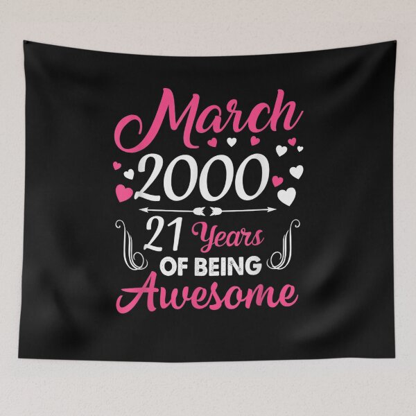Item preview, March Girl 2000 T 21th Birthday Gift 21 Years Old  designed and sold by manidala.