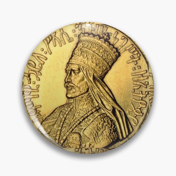 Emperor Selassie Gold Ethiopia Pin