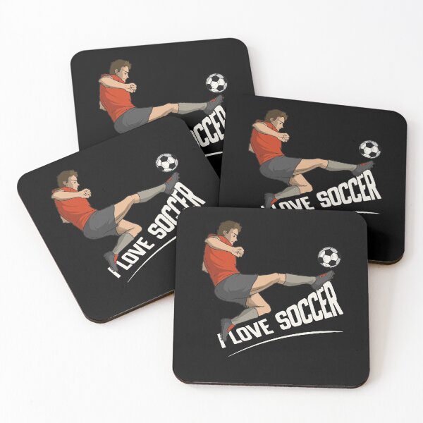 Item preview, I love soccer | soccer player design designed and sold by FalkDania.