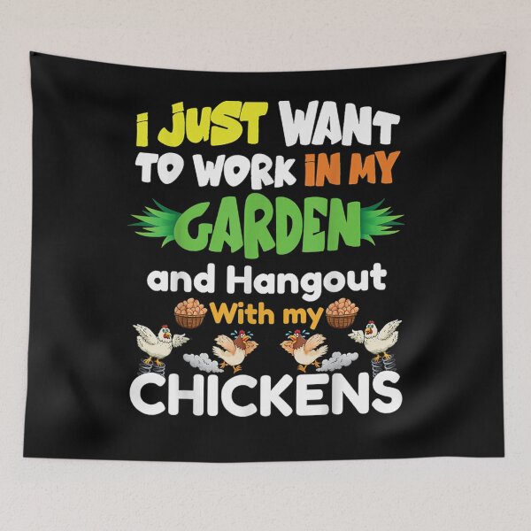 Item preview, I Just Want To Work In My Garden Mama Chicken  designed and sold by manidala.
