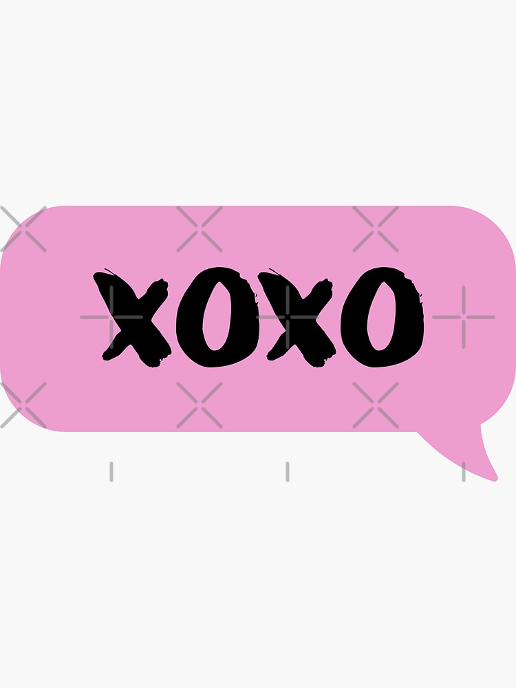 Xoxo Text Message Pastel Pink Sticker By Graphicpapel Redbubble