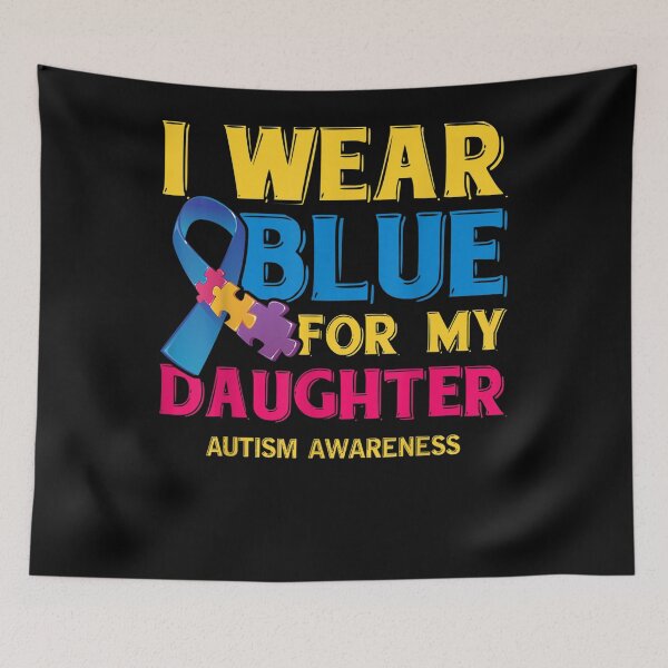 Item preview, I Wear Blue For My Daughter Autism Awareness Vintage Apparel  designed and sold by manidala.