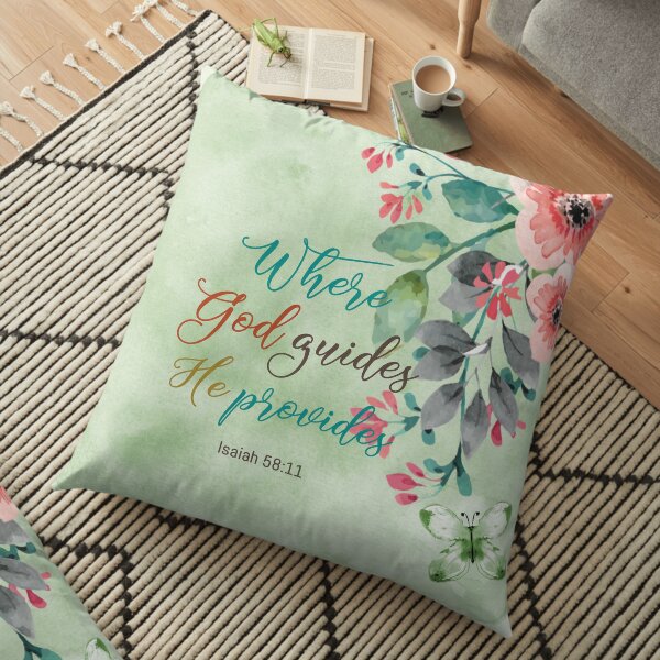 Isaiah 58:11 Floor Pillow