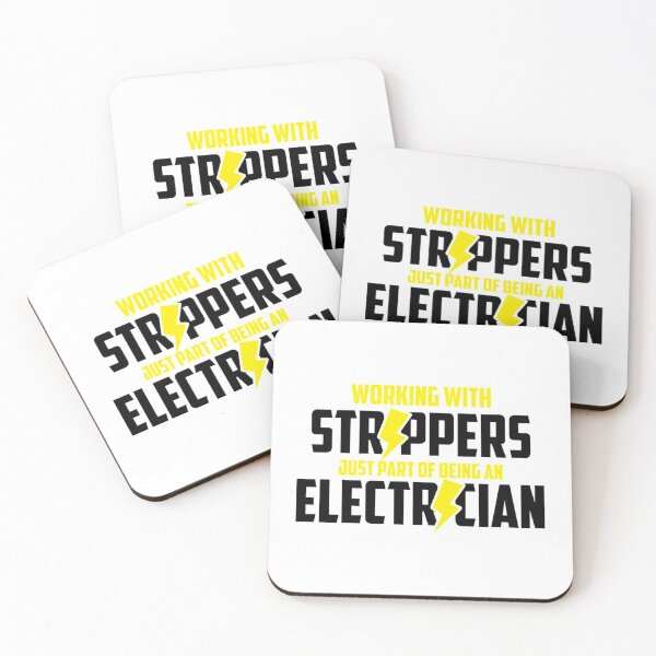 Item preview, funny electrician lineman strippers black designed and sold by camposdd666.