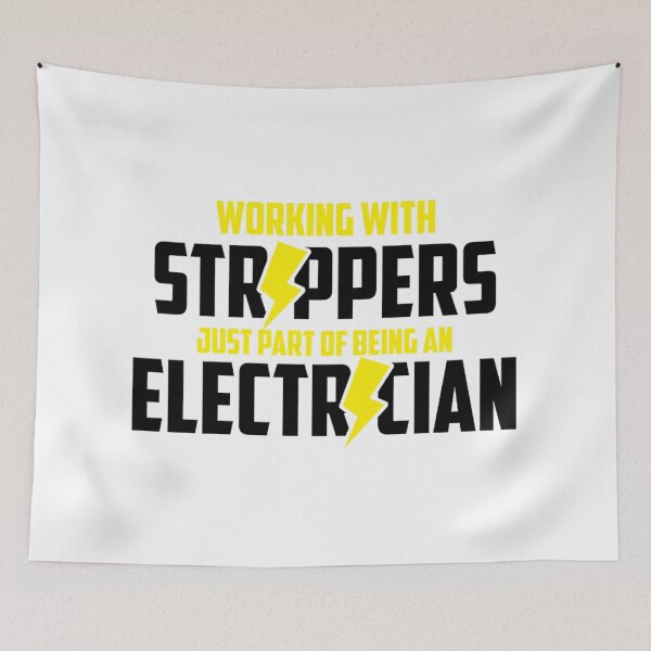 Item preview, funny electrician lineman strippers black designed and sold by camposdd666.
