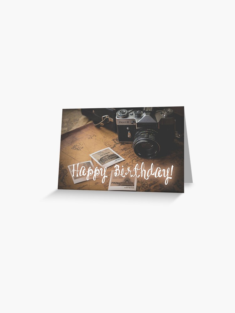 Happy Birthday Traveller Greeting Card By Garigots Redbubble