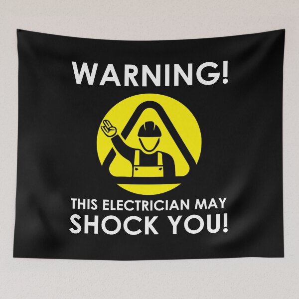 Item preview, funny electrician may shock you white designed and sold by camposdd666.