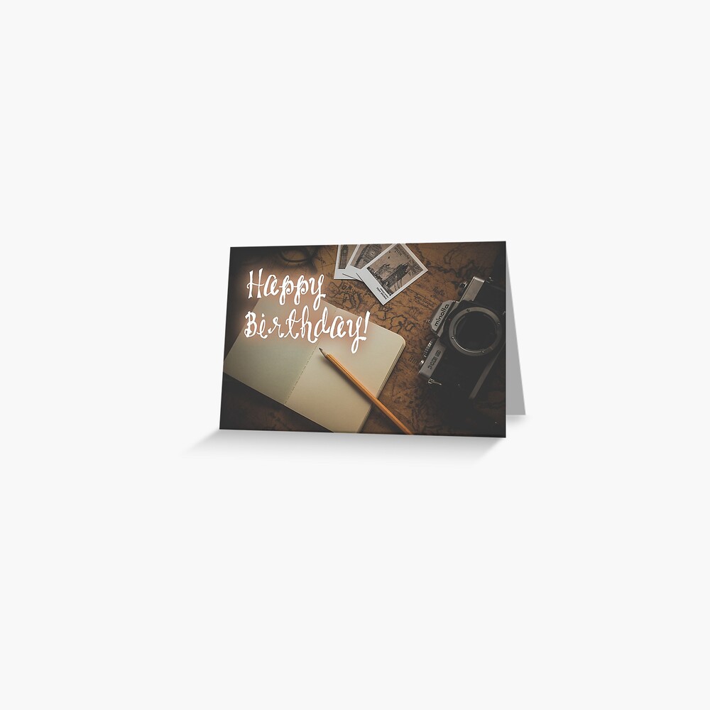 "Happy Birthday Traveller 02" Greeting Card by garigots Redbubble