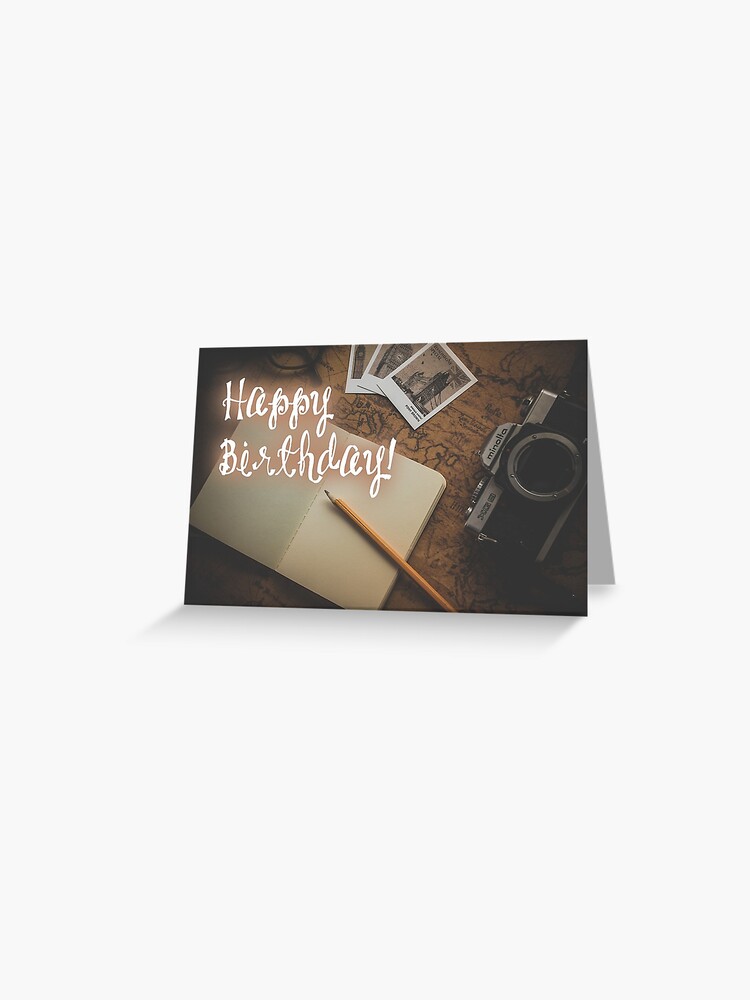 Carte De Vœux Joyeux Anniversaire Traveller 02 Par Garigots Redbubble