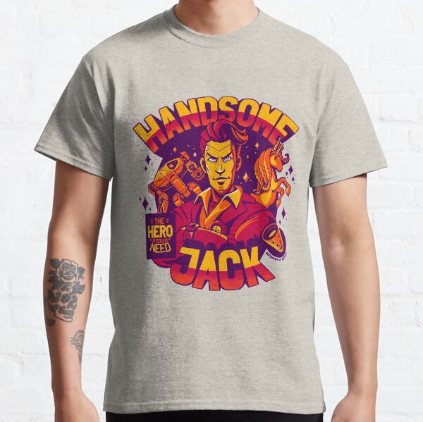 Item preview, Handsome Jack is the Hero you Need, Borderlands fan art, warm colors designed and sold by warmfuzzylogic.