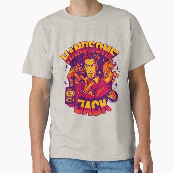Item preview, Handsome Jack is the Hero you Need, Borderlands fan art, warm colors designed and sold by warmfuzzylogic.